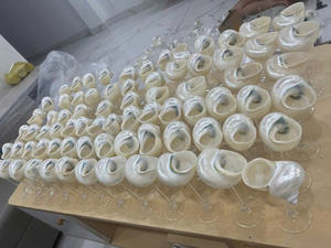 Copas de vino de concha inspiradas en el océano para restaurantes de lujo y tiendas de regalos costeras - Product Image 2