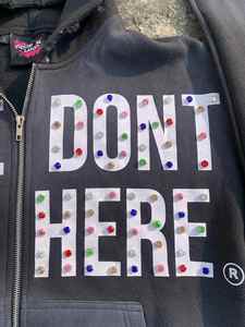 Sudadera con capucha unisex con lavado ácido y peso pesado Sun Faded Personalización de alta calidad con remache con diamantes de imitación tachonados Impreso ODM suministrado - Product Image 6