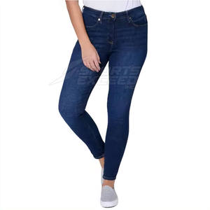 Pantalones vaqueros de mujer con logotipo personalizado pantalones vaqueros elegantes de tela de algodón pantalones vaqueros de mujer personalizados OEM - Product Image 4