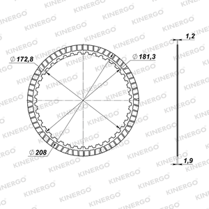 Plaque de friction FHO01V5 pour Honda / Acura MT4A (MDX) - Product Image 2