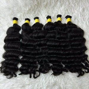 Cheveux humains en vrac cambodgiens vague naturelle vague profonde lâche 100% cheveux vierges Remy Super Double dessiné de haute qualité pas cher prix - Product Image 2