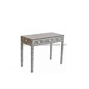 Mesa auxiliar moderna de lujo 2025, accesorio de mesa de centro con incrustaciones de hueso de madera MDF para muebles de dormitorio y sala de estar - Product Image 3