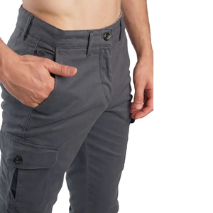 Pantalon cargo personnalisé à six poches pour hommes de haute qualité 100% coton respirant gris Cordura léger style décontracté plat pour - Product Image 5