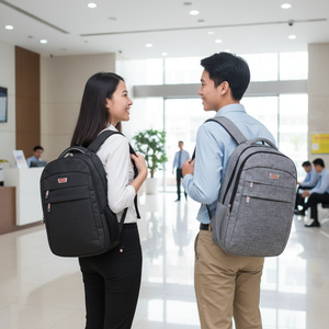 Sac à dos pour ordinateur portable étanche de 15.6 pouces avec fermeture à glissière Design unisexe Logo personnalisé Capacité de 36-59L - Product Image 4