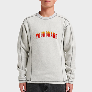 2025 recién llegado 100% sudaderas con capucha y sudaderas holgadas de algodón con costuras en contraste ropa de calle sudadera de Hip Hop de peso pesado - Product Image 3