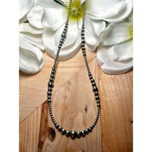 Collier Navajo en argent sterling à maillons dégradés, tendance, forme boule, classique, religieux, perle et diamant, pour mariage et fiançailles - Product Image 1
