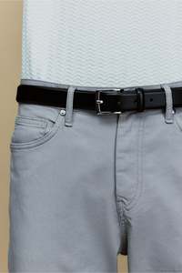 <b>Men's</b> Slim Fit Cotton Twill Chinos <b>Trousers</b> Breathable Regular Length Elastic Waist Casual Customizable Brand Fashion <b>Pants</b> - Product Image 3