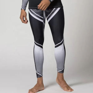 Meilleurs Leggings de Compression pour Hommes en Coton Bambou à Taille Élastique, pour Jiu Jitsu MMA No-Gi, avec Impression de Logo Personnalisé, Vêtements d'Arts Martiaux - Product Image 1