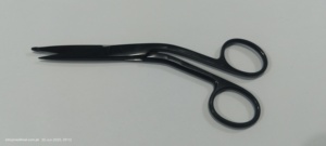 Knowles กรรไกรผ้าพันแผลอเนกประสงค์กรรไกร5.5 "ไทเทเนียมสีดำมุม EMT เครื่องมือผ่าตัดทางการแพทย์ - Product Image 3