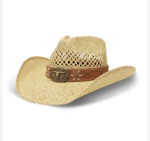 Handmade Twister Cowboy <b>Hat</b> Wide Brim <b>Western</b> Style Character Hand Embroidery Paper Unisex Outdoor Travel Casual Made in Mexico - Product Image 4