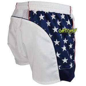 Pantalones cortos deportivos de fútbol de rugby para mujer con sublimación ligera y bolsillos con cremallera, pantalones cortos de fútbol de cuatro tonos - Product Image 4