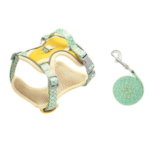 สายจูงสัตว์เลี้ยงลายสัตว์แบบเรียบง่าย พร้อมหัวเข็มขัดปรับได้ กันน้ำ สะท้อนแสง มีกระดิ่งเล็ก - Product Image 1