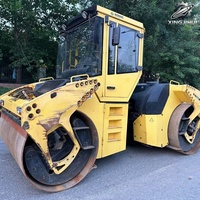 Rouleau compresseur BOMAG BW203 d'occasion, poids de travail 13 tonnes, double tambour, compacteur vibrant, modèle 2023, d'origine allemande, pour grandes constructions