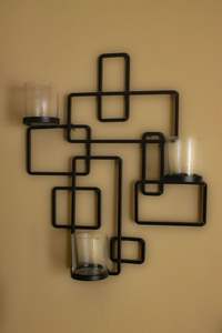 Luxury <b>Gothic</b> Iron Metal Wall Mounted Pillar <b>Candle</b> Holder Sconce Cathedral Window Frame For Home Wedding Fireplace Decor - Product Image 4