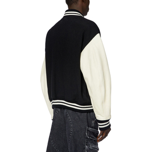 Vêtements de sport, logo d'équipe personnalisé, vestes universitaires, cuir véritable, respirant, grande taille avec tissu en laine, veste universitaire - Product Image 3