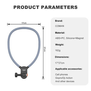 Accessoires de caméra de sport COMAN support de support de cou en forme de U sans main pour téléphones portables Gopro série complète Dji Action Series - Product Image 5