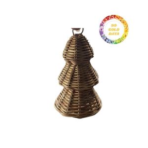 Venta al por mayor de adornos navideños de bambú y ratán árboles Cajas de Regalo y medias hechas a mano para decoración festiva - Product Image 3