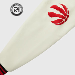 Veste universitaire en laine mélangée personnalisée, col montant, vente en gros, fabricant OEM, veste de haute qualité, broderie, patch en chenille - Product Image 6