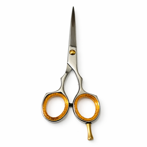 Tijeras de Barbero Profesionales de Acero Inoxidable con Anillos Dorados |   Tijeras de Corte de Pelo para Salón de Belleza y Barberías - Product Image 1