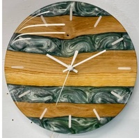 Reloj de pared de madera redondo Beige tradicional moderno de lujo forma redonda con hierba puesta hecha a mano para pared de restaurante y habitaciones de invitados