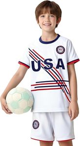 Conjunto de Camiseta y Pantalones Cortos de Fútbol para Niños de Estados Unidos - Product Image 4