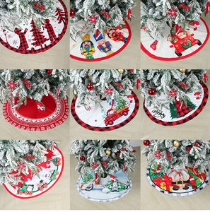Falda para árbol de Navidad, terciopelo suave de primera calidad, redonda, decoración festiva para el hogar, cubierta para la base del árbol de Navidad, accesorio elegante y acogedor - Product Image 2