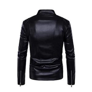New <b>Men's</b> Leather Jackets Stylish Streetwear with Sheep <b>Fur</b> Fashionable Pu Leather Design - Product Image 3
