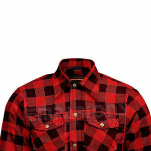 เสื้อสักหลาดลายตารางสีแดงและสีดำ,เสื้อสำหรับนักขี่จักรยาน - Product Image 4