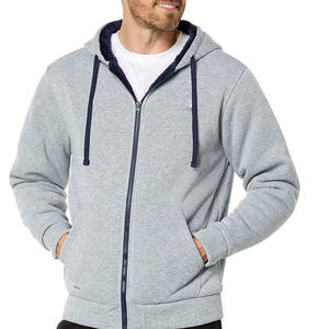 Sudadera Urbana con Cremallera para Hombre, de Algodón y Felpa, Suave, Cálida, Holgada, con Cremallera Completa, Estilo Urbano, Logotipo Personalizado, OEM, ODM, Pedido al por Mayor - Product Image 1