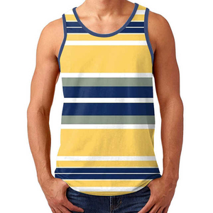 Débardeur décontracté de course à pied pour hommes Haut de gymnastique en polyester respirant avec logo personnalisé Méthode de tissage tricoté débardeurs - Product Image 2