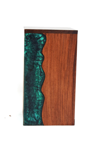 Handmade Rosewood Cremation Urn Green Resin <b>Memorial</b> <b>Box</b> Cremation urns for Human And Pet Ashes - Product Image 4