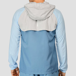Nouvelle conception, fabricant personnalisé, 100% polyester tissé, gris fumé clair, bleu acier, coupe-vent léger pour homme - Product Image 2