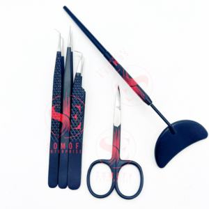 Professional Custom Colors Stainless Steel High Quality Scissor/Mirror <b>Eyelash</b> <b>Tweezers</b> Silver Fiber Tip for <b>Eyelash</b> Extensions - Product Image 1