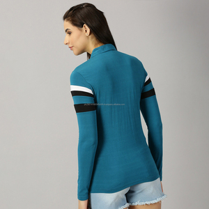 Camiseta Polo de Rugby de Manga Larga para Mujer Fit2Fight, Camiseta con Cuello Vintage Personalizada, Tops Holgados Casuales - Product Image 2