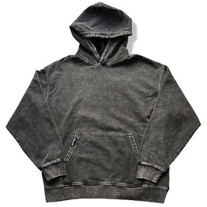Sudaderas con capucha de gran tamaño de algodón 100% de peso pesado para hombre, sudaderas con capucha lavadas Vintage de tela genuina al por mayor, sudaderas con capucha de lavado ácido de gran calidad - Product Image 1