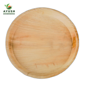 Microwavable Round Shaped Areca Palm Leaf <b>Plates</b> 12 Inch for <b>Large</b> Fish and Meat Platters - Product Image 2