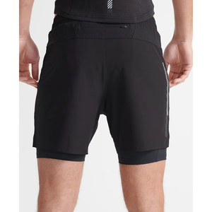 Men's Solid Casual Double <b>Layer</b> Quick Dry Gym Fitness Jogging Shorts with Pocket Eco-Friendly Wholesale 2025 - Product Image 3
