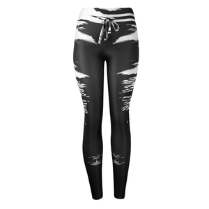 Leggings de sport pour femmes, imprimés gothiques, élastiques, taille haute, extensibles dans les quatre sens, longueur totale, en spandex/nylon, vêtements de sport, fitness, athlétiques - Product Image 2