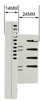 Thermostat numérique pour ventilo-convecteur Telin AC805F, 3 vitesses, ignifuge PC+ABS, installation facile, économie d'énergie, design traditionnel/moderne pour