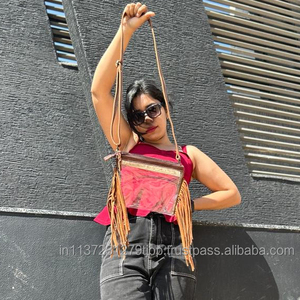 มาใหม่ขอบใสใสกระเป๋าสไตล์มือเครื่องมือแกะสลักกระเป๋าหนังหลายใช้กระเป๋าหนังสําหรับผู้หญิงหลายใช้ - Product Image 6