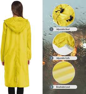 Vente directe d'usine Imperméable en polyester PU pour adultes Imperméable Coupe-vent Réutilisable pour les jours de pluie - Product Image 2