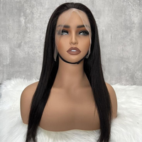 Perruques Lace 360 de 6 pouces de profondeur, cheveux humains vierges indiens Remy, ligne de cheveux pré-épilée, bande élastique amovible, double trame faite à la machine