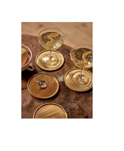 Metal coaster set of four ideal for housewarming anniversary <b>birthday</b> gifts return gifts for friends family relatives - Product Image 5