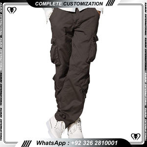 Pantalones Cargo para correr para hombre con bolsillos laterales y ropa deportiva para gimnasio al por mayor con logotipo personalizado - Product Image 6