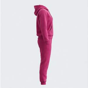 Ensemble de survêtement décontracté à capuche de haute qualité, uni, pour le sport, jogging, personnalisé, antistatique, respirant, séchage rapide, hiver, pour femmes - Product Image 3