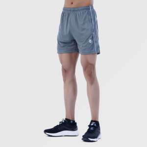 กางเกงขาสั้นออกกำลังกาย Stretch Ease XXS Sporty Gym Shorts ดีไซน์สั่งทำได้ ผลิตจากโพลีเอสเตอร์ เอวแบบรูดเชือก ปักโลโก้  ผ้าทอ ผ้าถัก มีสีเทาให้เลือก - Product Image 1