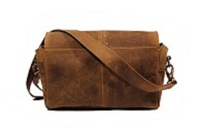 Diseño de cuero genuino DSLR Cámara Vintage bolso de hombro Messenger Satchel Insert se adapta a - Product Image 5