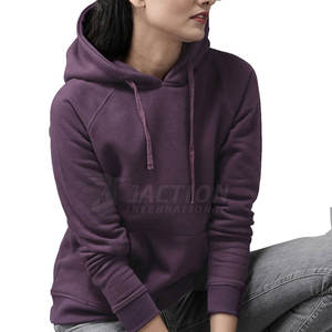 Vente en gros de sweats à capuche respirants pour femmes dernier style de sweats à capuche pour femmes de couleur unie à prix bon marché pour la vente en ligne - Product Image 4