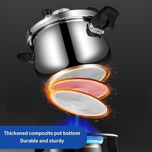 Haute Qualité 6L Facile Verrouillage Pression Canner Cocotte Minute Poli Ustensiles De Cuisine Marmite 304 En Acier Inoxydable Autocuiseur - Product Image 2