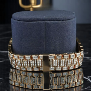 Hot Selling Baguette Diamond Bezel <b>Watch</b> for <b>Men</b> High End Iced Out Fashion <b>Bracelet</b> Designer Luxury Style <b>Watch</b> Available - Product Image 5
